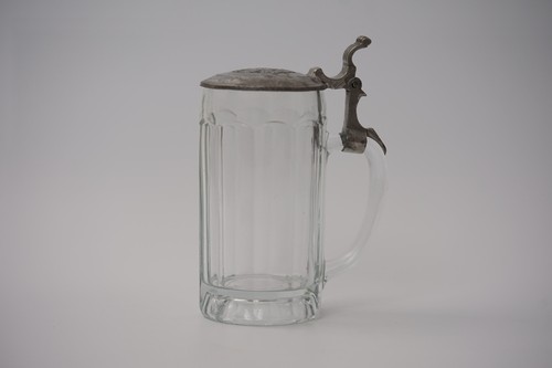 Bierkrug zinndeckel glas - (ii),
