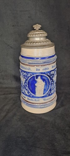 Alter bierkrug mit zinndeckel - mit,