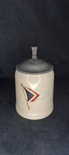 Alter bierkrug mit zinndeckel - alter,