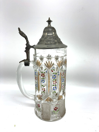 Alter bierkrug glaskrug mit - bierkrug,
