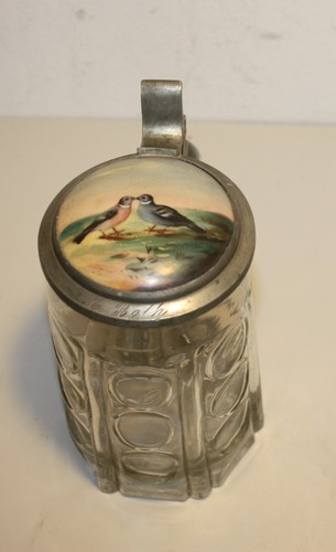 Sehr alter bierkrug zinndeckel - bierkrug,
