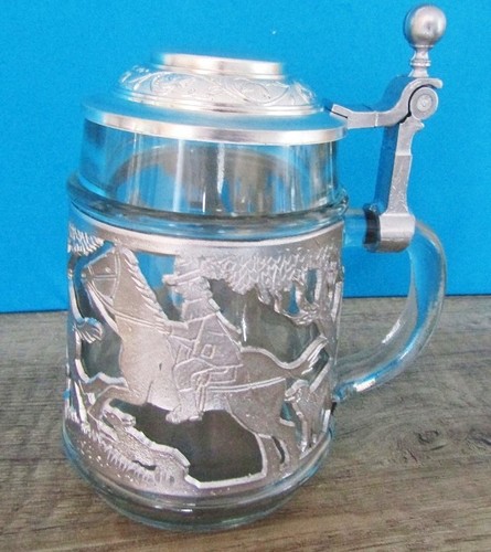 Alter glas bierkrug mit - glas-bierkrug,