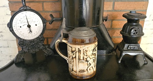 Bergbau alter bierkrug mit - bergbau,