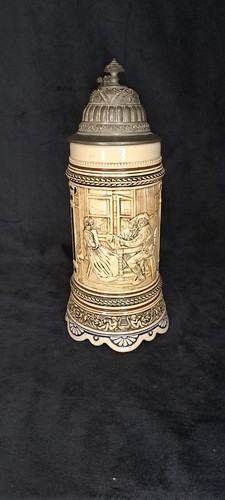 Alter bierkrug mit zinndeckel - mit,