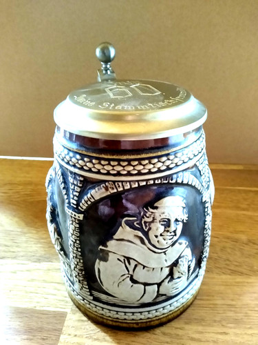 Alter bierkrug keramik mit - bierkrug,