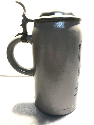 Alter bierkrug mit zinndeckel - bierkrug,