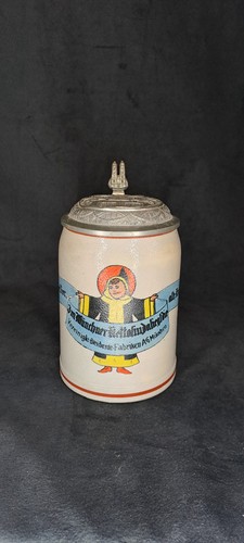 Alter bierkrug mit zinndeckel - alter,