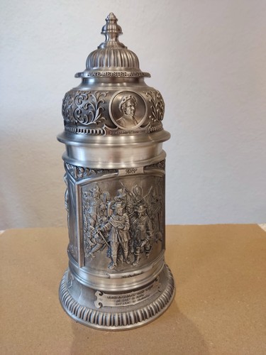 Zinn bierkrug mit - zinn, +