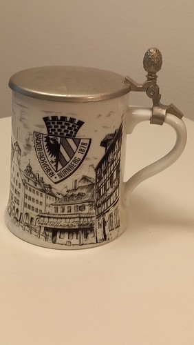 Alter porzellan bierkrug mit - alter,